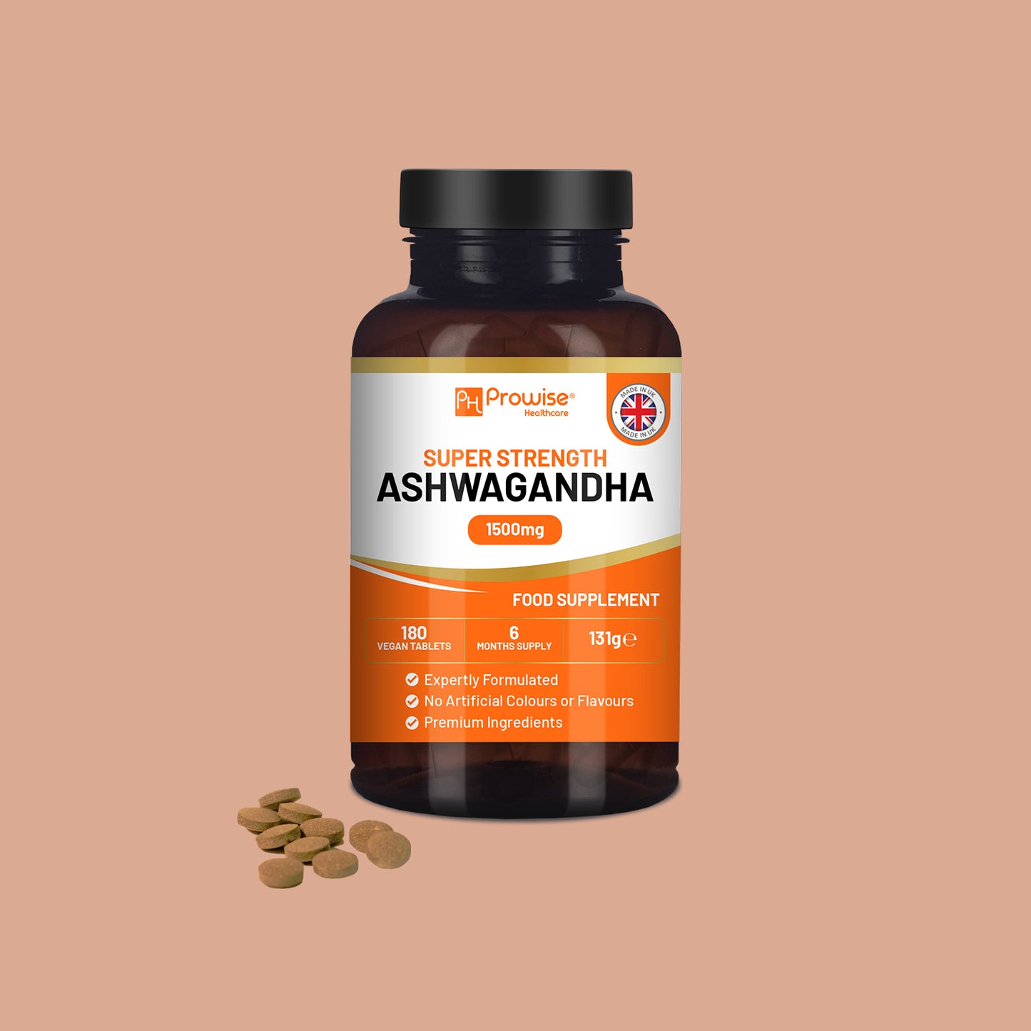 Comprimidos de ashwagandha de 1500 mg 