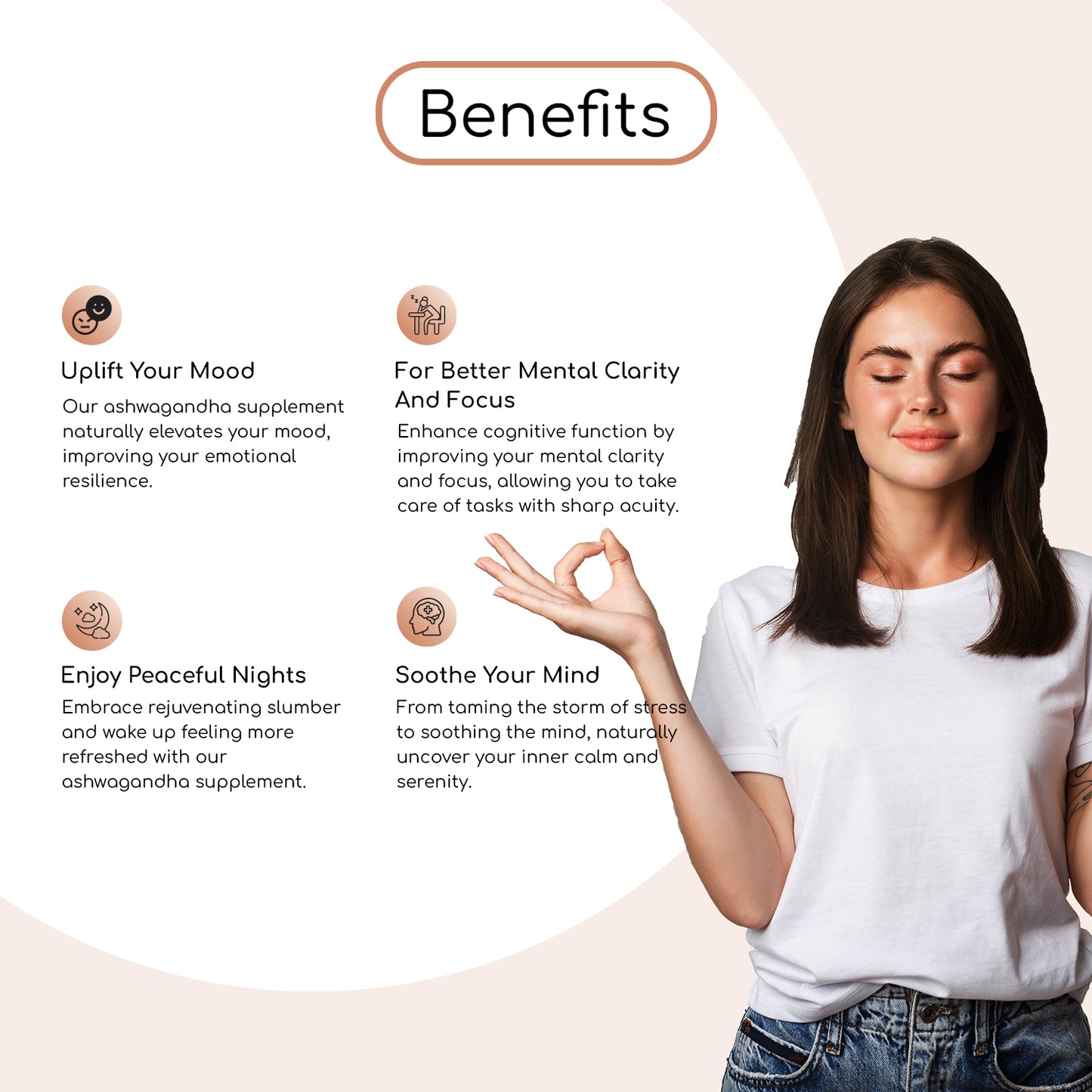 Comprimidos de ashwagandha de 1500 mg 