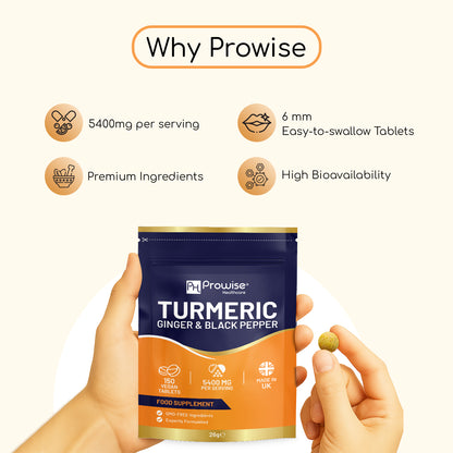 Turmeric Ginger and Black Pepper Tablets 5400mg