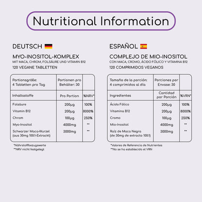 Myo Inositol Complex 7000mg 120 Vegan Tablets