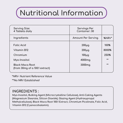 Myo Inositol Complex 7000mg 120 Vegan Tablets